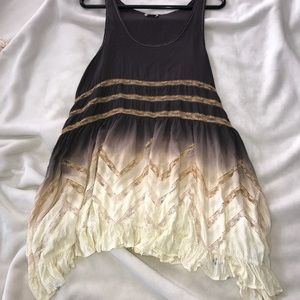 Voile and Lace Trapeze Slip Ombré Ombre Custom Dye
